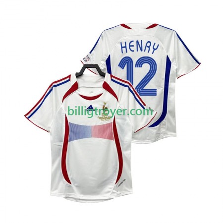 Billige Fotballdrakter Frankrike Henry 12 2006 Retro Bortedraktsett Kortermet